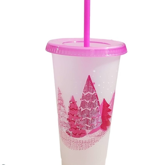 Starbucks reusable cold cups with straws Holiday Christmas - Picture 4 of 5
